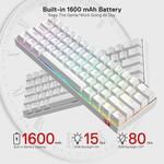 Gaming πληκτρολόγιο - Redragon K530W RGB Draconic Pro White (Custom Brown) στο X-treme Audio