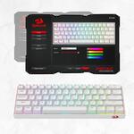 Gaming πληκτρολόγιο - Redragon K530W RGB Draconic Pro White (Custom Brown) στο X-treme Audio